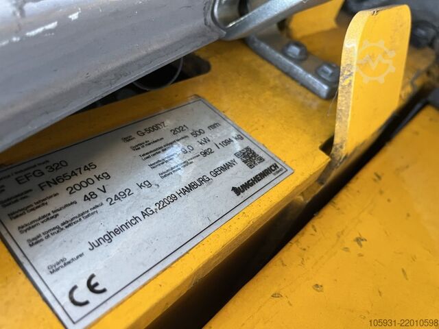 Electric 4-wheel forklift Jungheinrich EFG320