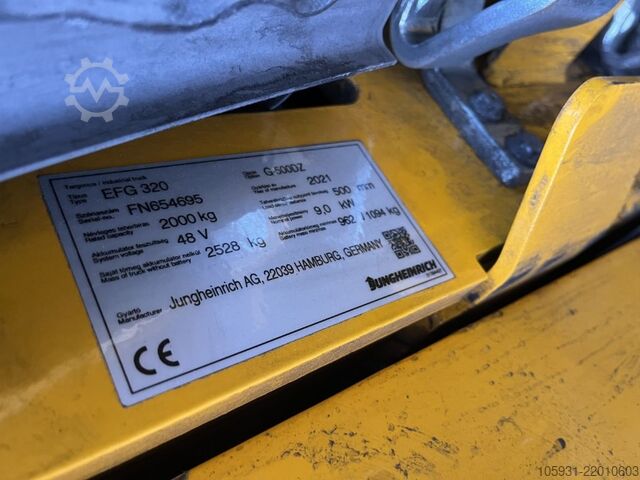 Electric 4-wheel forklift Jungheinrich EFG320
