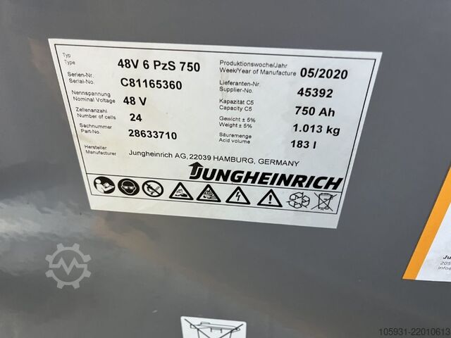 Electric 3-wheel forklift Jungheinrich EFG216