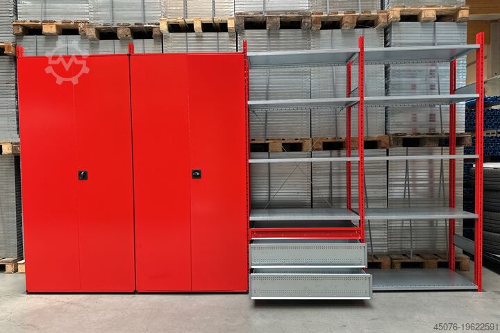 High-bay warehouse SSI Schäfer Fachbodenregal - Set Schäfer Rot 4 lfm