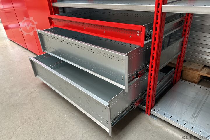High-bay warehouse SSI Schäfer Fachbodenregal - Set Schäfer Rot 4 lfm