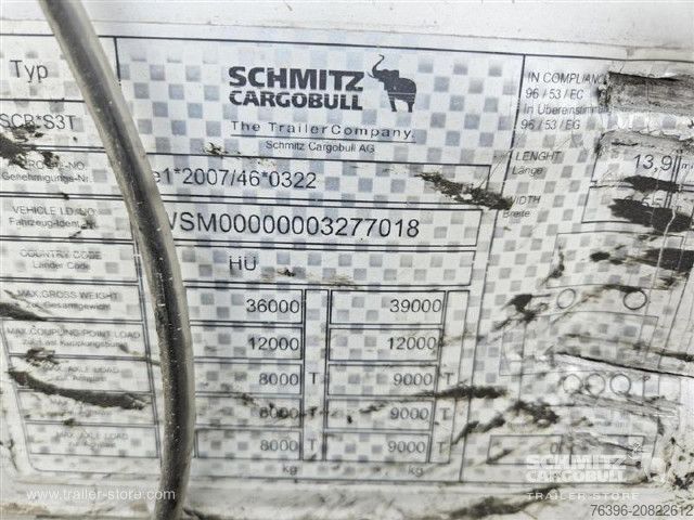 Auflieger mit Pritsche & Plane Schmitz Cargobull Semitrailer Curtainsider Mega