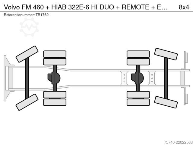 Crane Volvo FM 460 + HIAB 322E-6 HI DUO + REMOTE + EURO 5