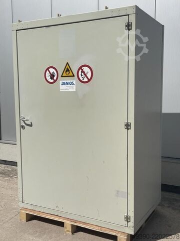 Safety hazardous material cabinet, fire protection cabinet, drum box DENIOS FWF 90.2