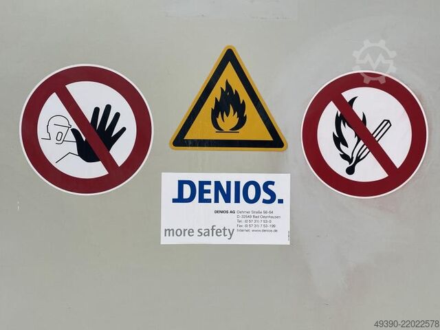 Safety hazardous material cabinet, fire protection cabinet, drum box DENIOS FWF 90.2