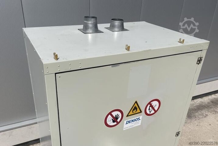 Safety hazardous material cabinet, fire protection cabinet, drum box DENIOS FWF 90.2