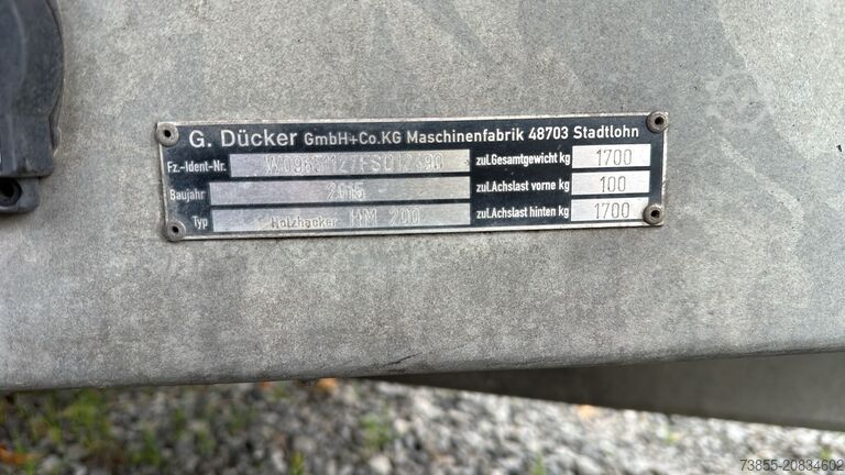 Schredder Dücker HM 200 Wood Chipper