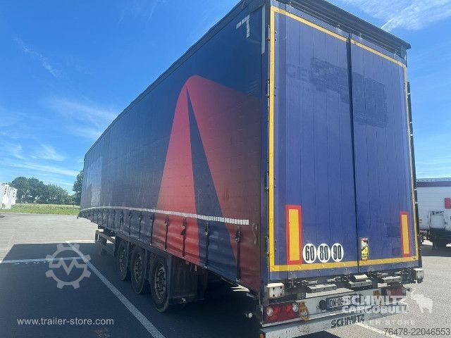 Open semitrailer with tarp Schmitz Cargobull Curtainsider Mega