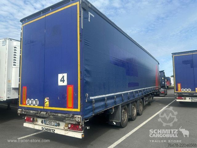 Open semitrailer with tarp Schmitz Cargobull Curtainsider Mega