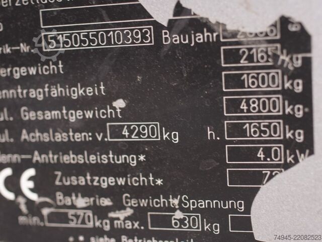 Electric 3-wheel forklift Still RX 50-16
