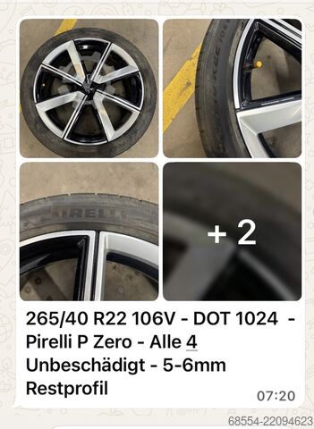 4 summer tires P-ZERO 265/40 R22 106V PIRELLI P-ZERO 265/40 R22 106V