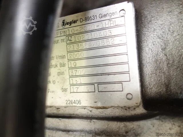 Fire engine Mercedes-Benz Atego 1326 ziegler pump