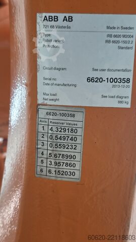 Industrial robot ABB IRB 6620-150/2.2