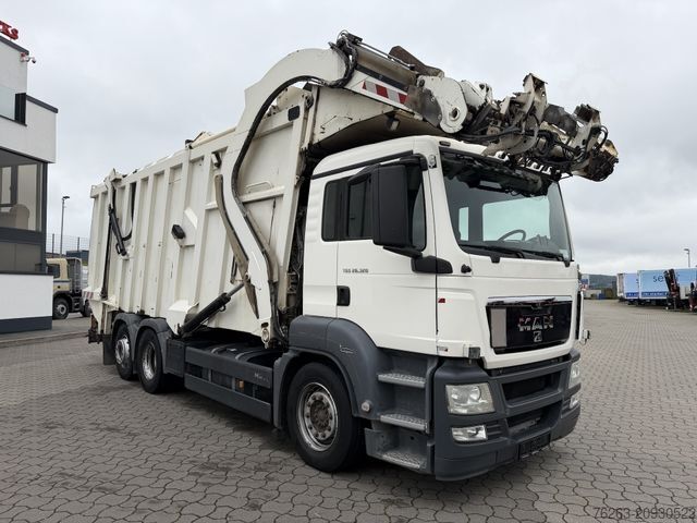 Garbage truck MAN TGS 26.320 6x2 BL Faun Frontlader