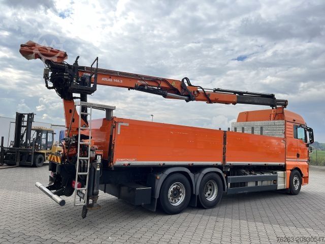 Truck mounted crane MAN TGX 26.480 6x2 Atlas 145.2 Kran Baustoff / AHK