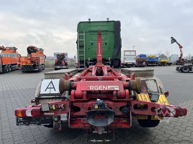 Roll-off tipper truck MERCEDES-BENZ Actros 2745 6x2 Gergen 21/70 Abrollkipper