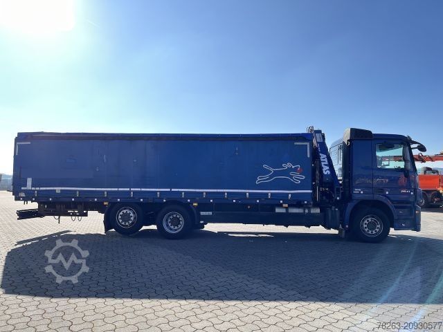 Flatbed truck with tarp MERCEDES-BENZ 2541 6x2 Atlas 135.2E Pritsche 8,20 m