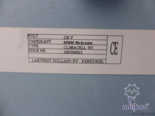 Incubator MMM Climacell 707 707 Liter