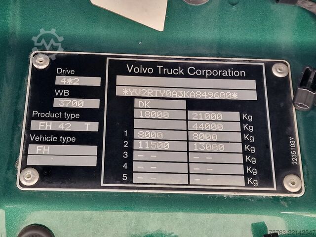 Standard-SZM Volvo FH 13.460 Globetrotter 4x2 - ADR - Chassis cove...