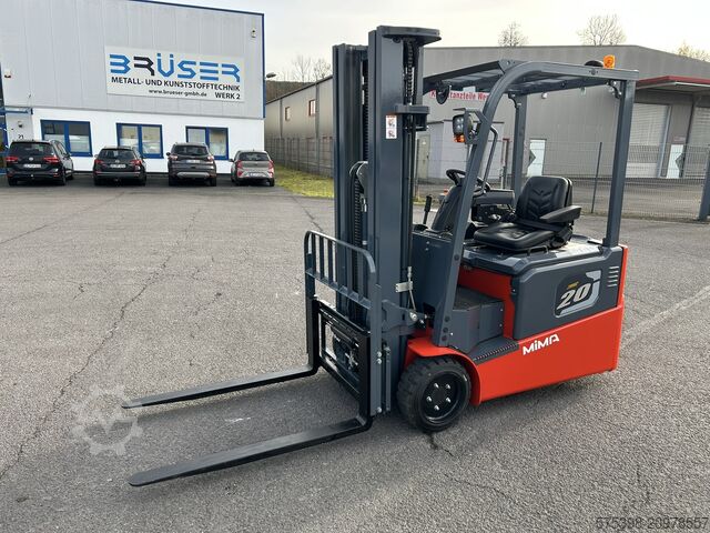 3-wheel forklift, 2t, sideshift, lithium, fingertip control Mima TKC20