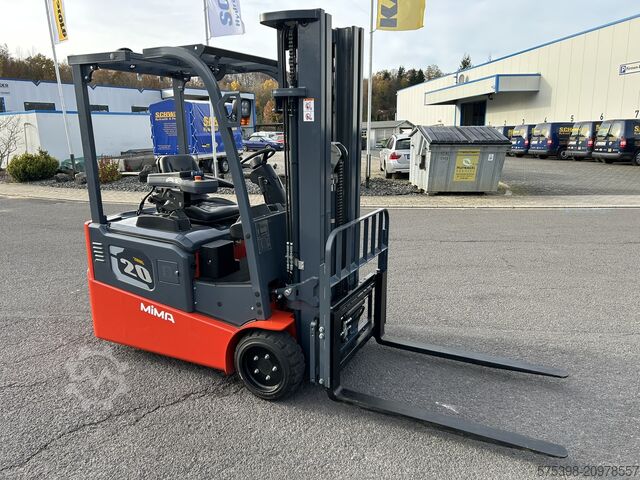3-wheel forklift, 2t, sideshift, lithium, fingertip control Mima TKC20