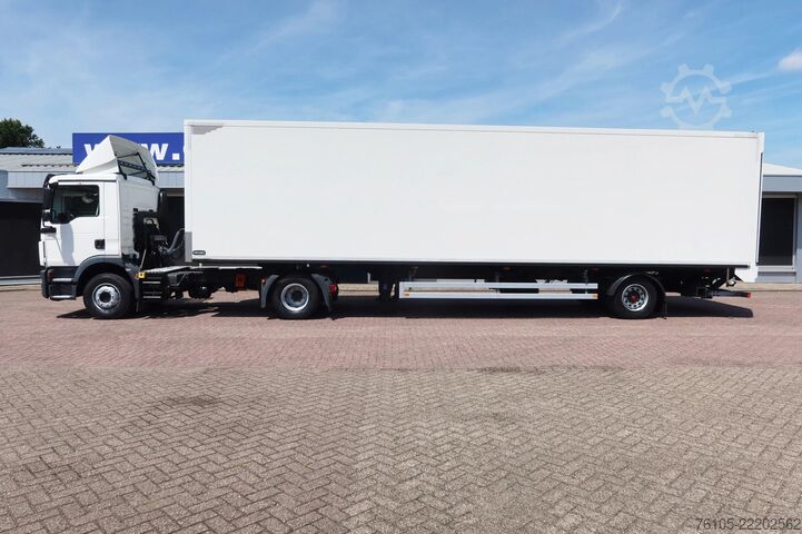 Standard tractor MAN TGM 15.290 Trekker + Heiwo city trailer geisole...