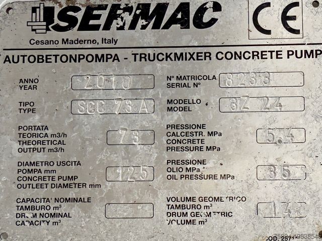 Betonpumpen-LKW MERCEDES-BENZ ACTROS 3241 * Betonpumpe 24 m + FUNK / 8x4