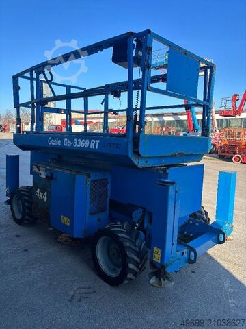 Scherenhebebühne Genie GS 3369 RT - 12m Diesel Scherenarbeitsbühne 4x4