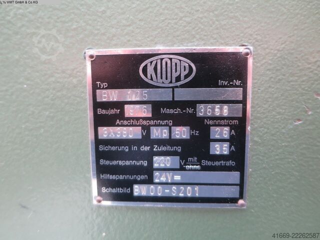 Universal Milling Machine KLOPP BW 125