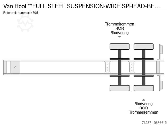 Schiebeplanen Van Hool **FULL STEEL SUSPENSION-WIDE SPREAD-BELGIAN TRA...