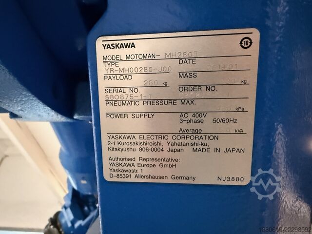 Robotersystem (3x) mit DX200 Steuerung Yaskawa (2x) MH280 II + (1x) MH50 II