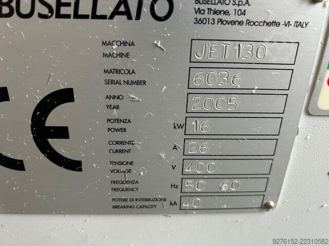 Wood processing center Busellato JET 130