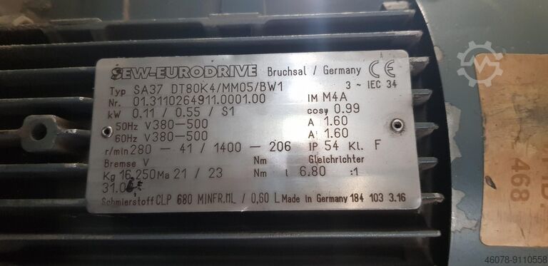 Belt curve conveyor 45° left Transnorm GKF 680-750-550 IR700