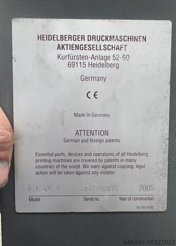 Offsetdruckmaschine Heidelberg PM 74 4