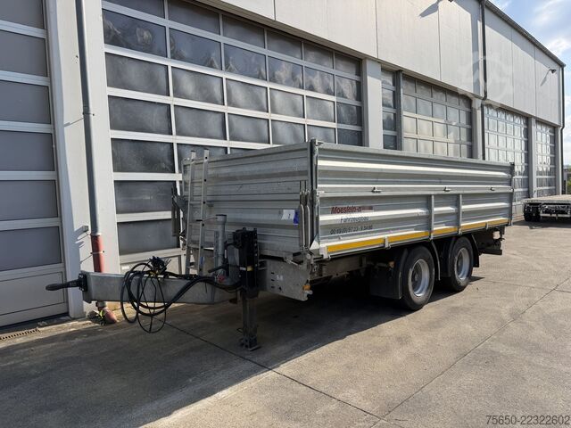 Three-way tipper trailer Möslein DTD 18 Schwebheim  19 t Tandemkipper- Tieflader- Aufsatzbordwände