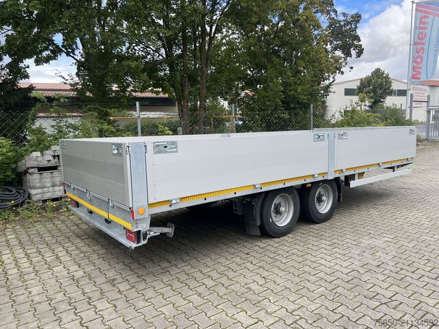 Anhänger mit offener Pritsche Möslein THT 11- G 6,2  Tandem Pritsche- Tieflader mit Rungentaschen
