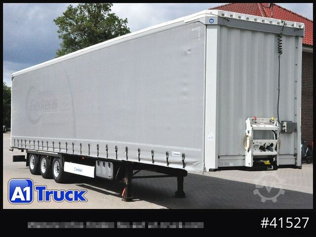 Open semitrailer with tarp KRONE SD, Mega, Staplhalterung, Ice Protect, Liftachse,