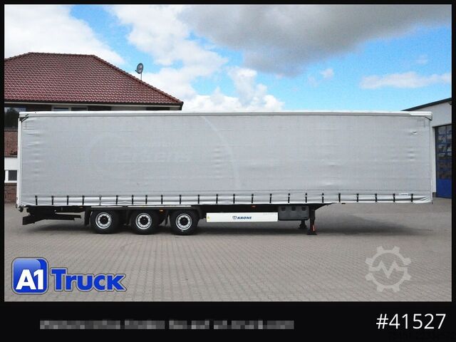 Open semitrailer with tarp KRONE SD, Mega, Staplhalterung, Ice Protect, Liftachse,