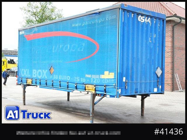 Swap body with flatbed & tarp KRONE Wechselbrücke Jumbo BDF 7,82, Code XL,