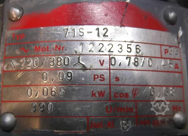 Gear motor 0.065 kW 25 rpm Rehfus 71S-12