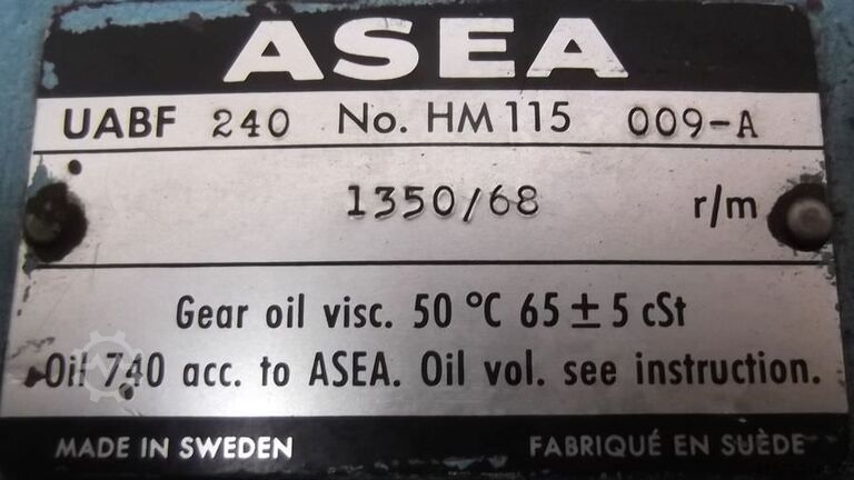 Geared motor 0.18 kW 68 rpm Asea MT63B4