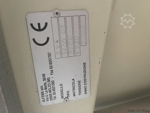 Vertikale Glas-Sandstrahlmaschine FP ALFEMA SVA 1400 OT