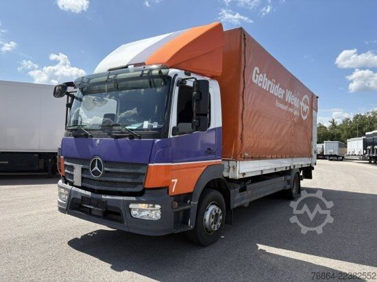 Flatbed truck with tarp MERCEDES-BENZ ATEGO  1224, KLIMA