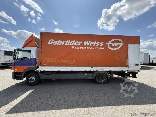 Flatbed truck with tarp MERCEDES-BENZ ATEGO  1224, KLIMA