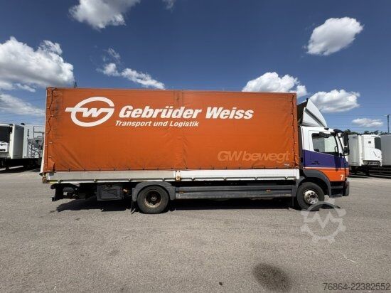 Flatbed truck with tarp MERCEDES-BENZ ATEGO  1224, KLIMA