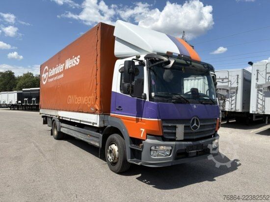Flatbed truck with tarp MERCEDES-BENZ ATEGO  1224, KLIMA