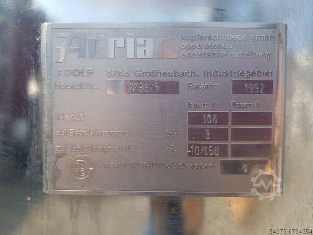 Stainless steel tank Pressure vessel Tank 10587