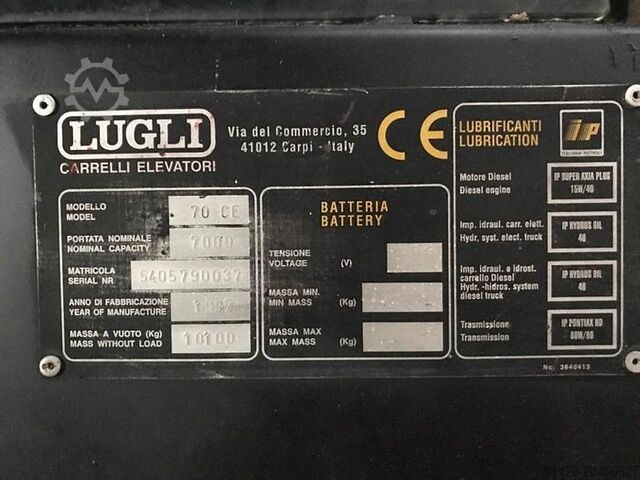 Dieselstapler Lugli Modell 70CE Baujahr 1997 Lugli 70CE