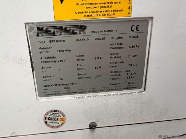 Schweißrauchabsaugung Kemper EFF 86100