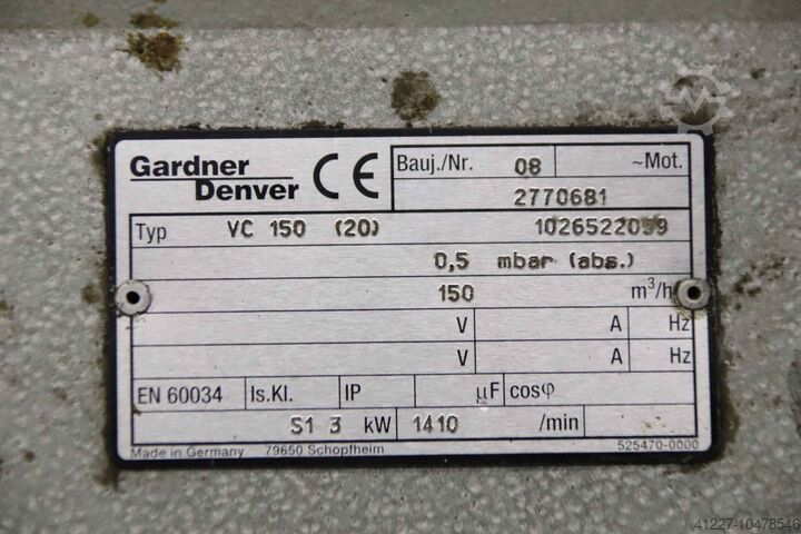 Vacuum pump 3 kW 150 m³/h Gardner Denver VC 150 (20)